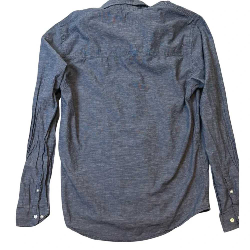 Tavik Shirt Mens Medium Blue‎ Chambray Linen Like Long Sleeve Button Up